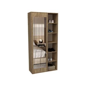 Zapatero alto Duo 1 puerta con espejos